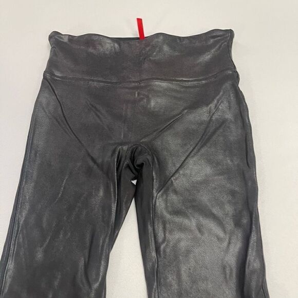 Spanx Black Faux Leather Leggings Size Medium - Picture 2 of 9